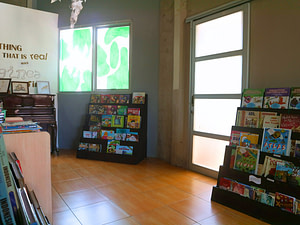 Library of Sekolah Karya Anak Bangsa filled with books.